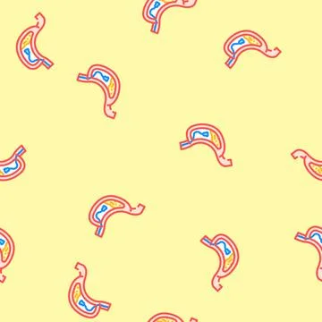 Endoscopy surgery vector seamless pattern Illustrazione stock