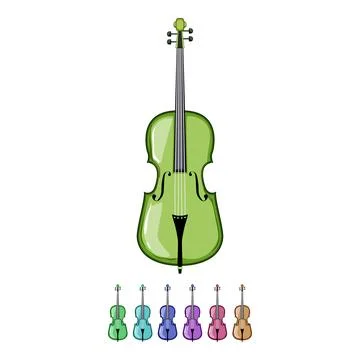 Endpin cello cartoon vector graphic Stock Illustration