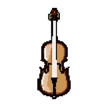 Endpin cello pixel art vector illustration Stock Illustration