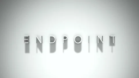 Endpoint 3D title animation with shadows on a white background Stock Footage 297457728