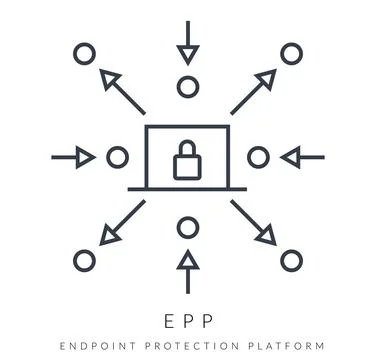 Endpoint Protection Platform -  Nework Security - Stock Illustration Stock Illustration