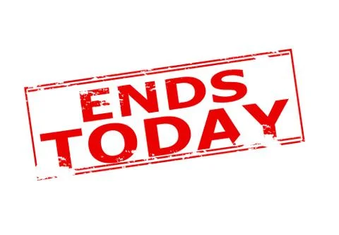 Ends today Illustrazione stock