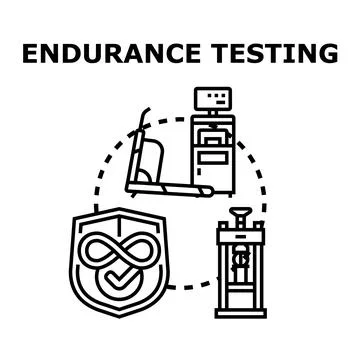 Endurance testing concept for performance and reliability Stock Illustration
