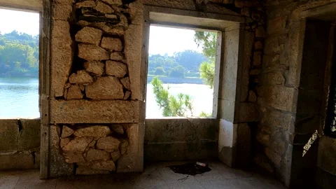 The Enduring Charm of Old Stone Walls Stock Footage 280568008