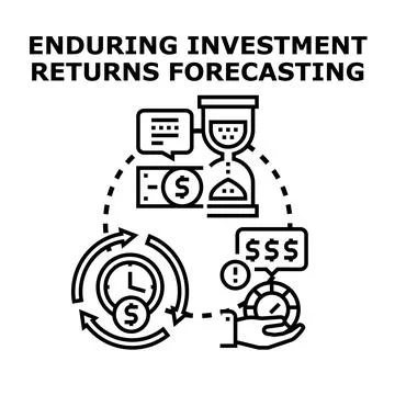 Enduring investment returns forecasting process concept illustration Stock Illustration