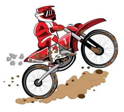Enduro biker Stock Illustration