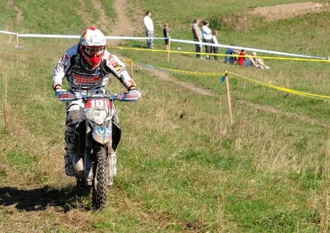 Enduro cross championship 库存照片