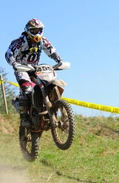 Enduro cross championship 库存照片
