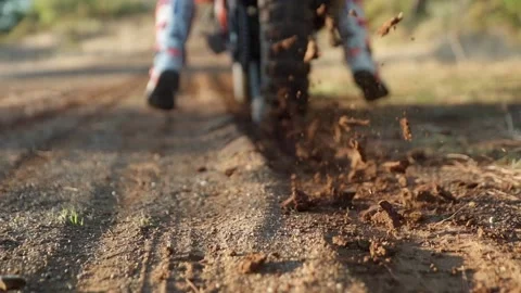 Enduro motorcyclist training 03 Stock Footage 233186095