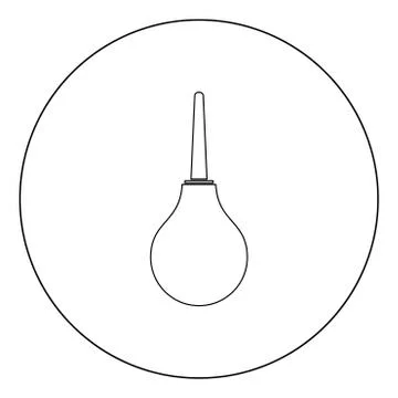Enema black icon in circle vector illustration isolated . Stock Illustration
