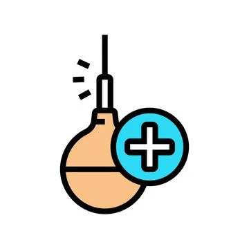 Enema tool color icon vector illustration 스톡 일러스트