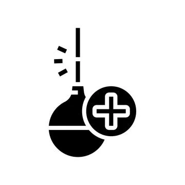 Enema tool glyph icon vector illustration 库存插图