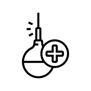 Enema tool line icon vector illustration 스톡 일러스트