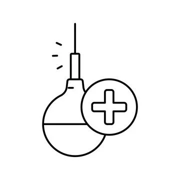 Enema tool line icon vector illustration Illustrazione stock