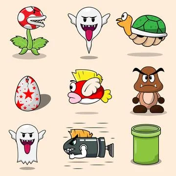 Enemy Collection Game Stock Illustration