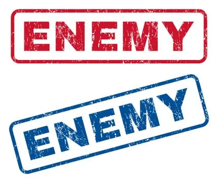 Enemy Rubber Stamps Stock Illustration