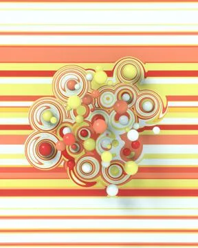Energetic 3D Abstract Background with Fiery Orange Stripes Stock Illustration