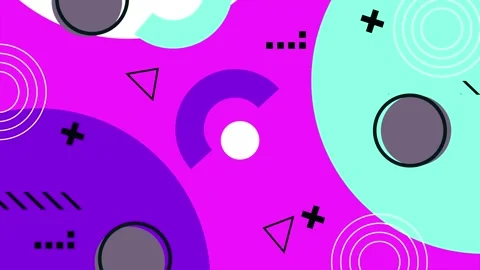 Energetic abstract composition with modern shapes on a dynamic background Stock Footage 295827010
