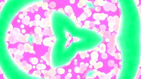 Energetic abstract liquid gradient loop of lime green and bright blue bubbles Stock Footage 333110583