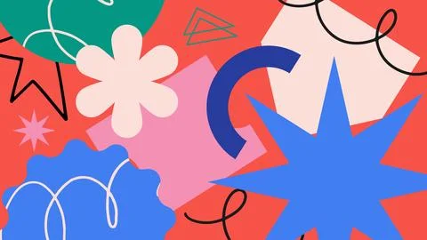 Energetic abstract scribble background Stock Illustration