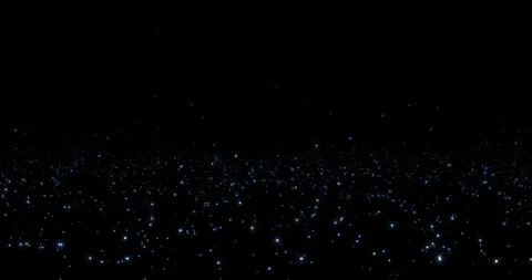 Energetic blue particles floating upwards. Video stock 342740087