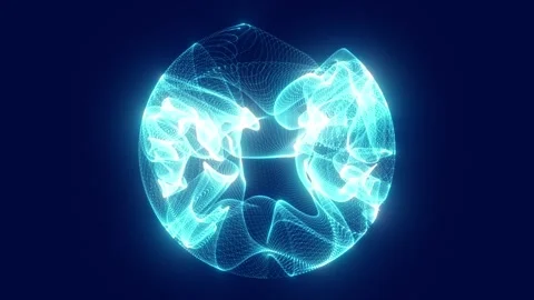 Energetic blue sphere Stock Footage 285158758
