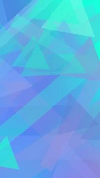 An energetic collage of translucent triangles in aqua, blue, and cyan creat.. Illustrazione stock