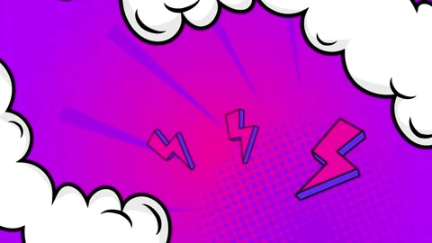 Energetic comic style background with explosive shapes seamless 4k video Stock Footage 293042125