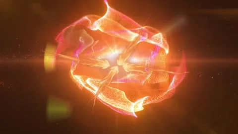 Energetic cosmic explosion with lightning effects in space background for Stock-Footage 346438484