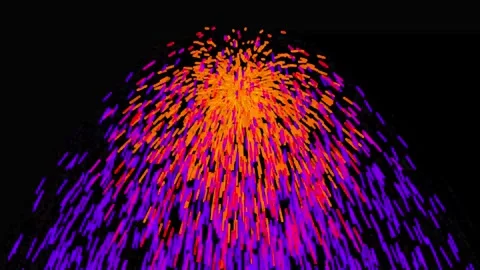 Energetic data particles burst from the center frame. Seamless data particl.. Stock Footage 337817616