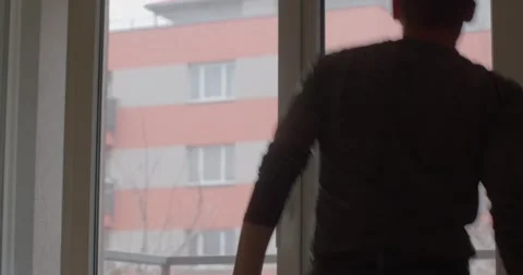 Energetic Dynamic Movement Captured Beautifully in Front of a Window Stock-Footage 316491016