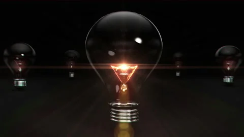 Energetic Exploding Light Bulb On Black Background Stock Footage 245483434