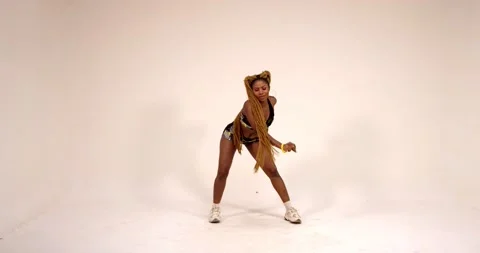 Energetic Female Dancer Stock Footage 142187623
