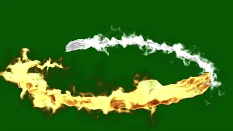 Energetic fire dragon explosion isolated on greenscreen background 4k high fps. Stock Footage 322657929