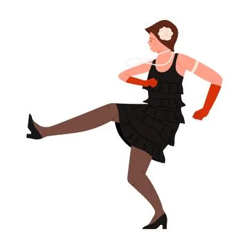 An Energetic Flapper Dance Illustration exemplifying the vibrant spirit of the Illustration