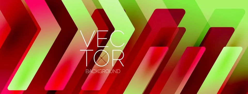 Energetic geometric background featuring an array of dynamic arrows in Stock Illustration