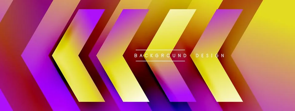 Energetic geometric background featuring an array of dynamic arrows in Stock Illustration