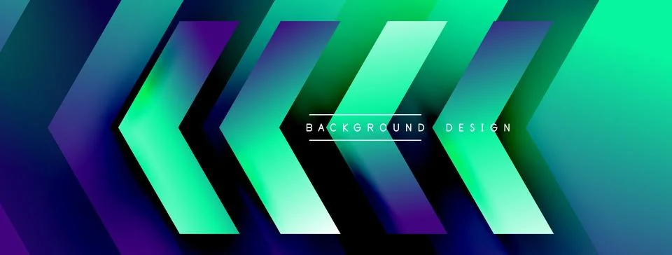 Energetic geometric background featuring an array of dynamic arrows in Illustrazione stock
