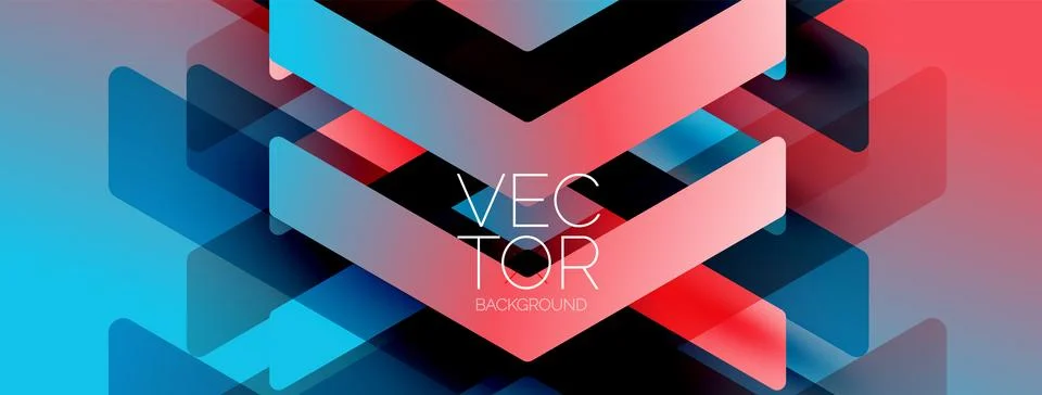 Energetic geometric background featuring an array of dynamic arrows in Stock Illustration