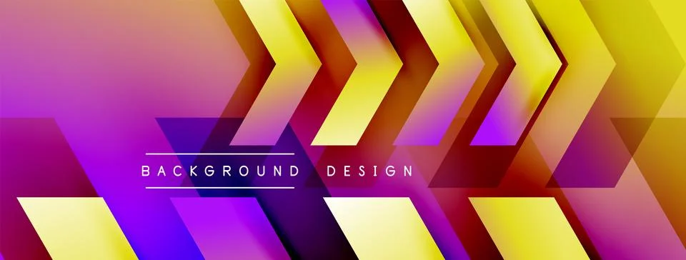 Energetic geometric background featuring an array of dynamic arrows in Illustrazione stock