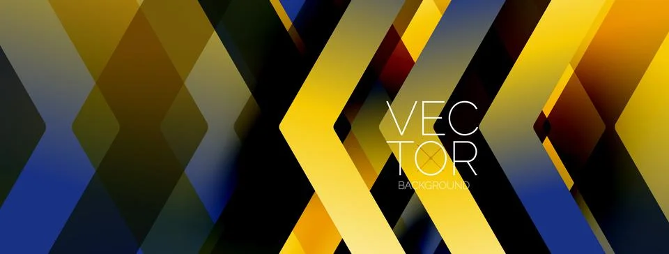 Energetic geometric background featuring an array of dynamic arrows in Illustrazione stock