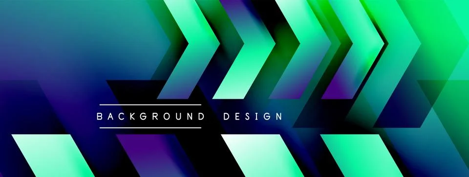 Energetic geometric background featuring an array of dynamic arrows in Stock Illustration