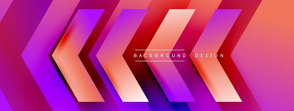 Energetic geometric background featuring an array of dynamic arrows in Stock-Illustration
