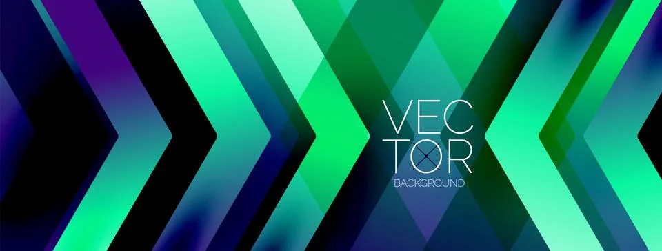 Energetic geometric background featuring an array of dynamic arrows in Stock Illustration