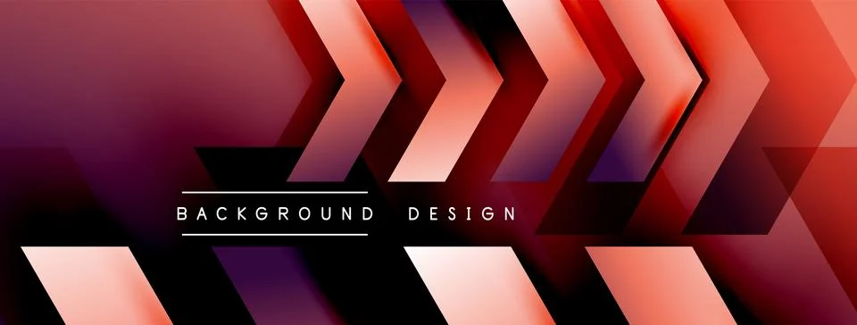 Energetic geometric background featuring an array of dynamic arrows in Stock Illustration