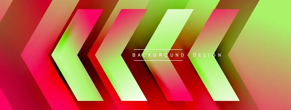 Energetic geometric background featuring an array of dynamic arrows in Stock-Illustration