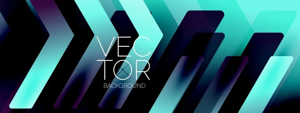 Energetic geometric background featuring an array of dynamic arrows in Stock-Illustration