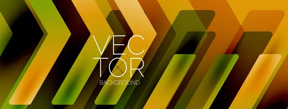 Energetic geometric background featuring an array of dynamic arrows in Illustrazione stock