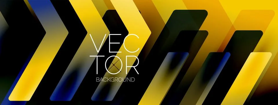 Energetic geometric background featuring an array of dynamic arrows in Stock Illustration