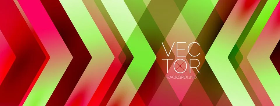 Energetic geometric background featuring an array of dynamic arrows in Illustrazione stock